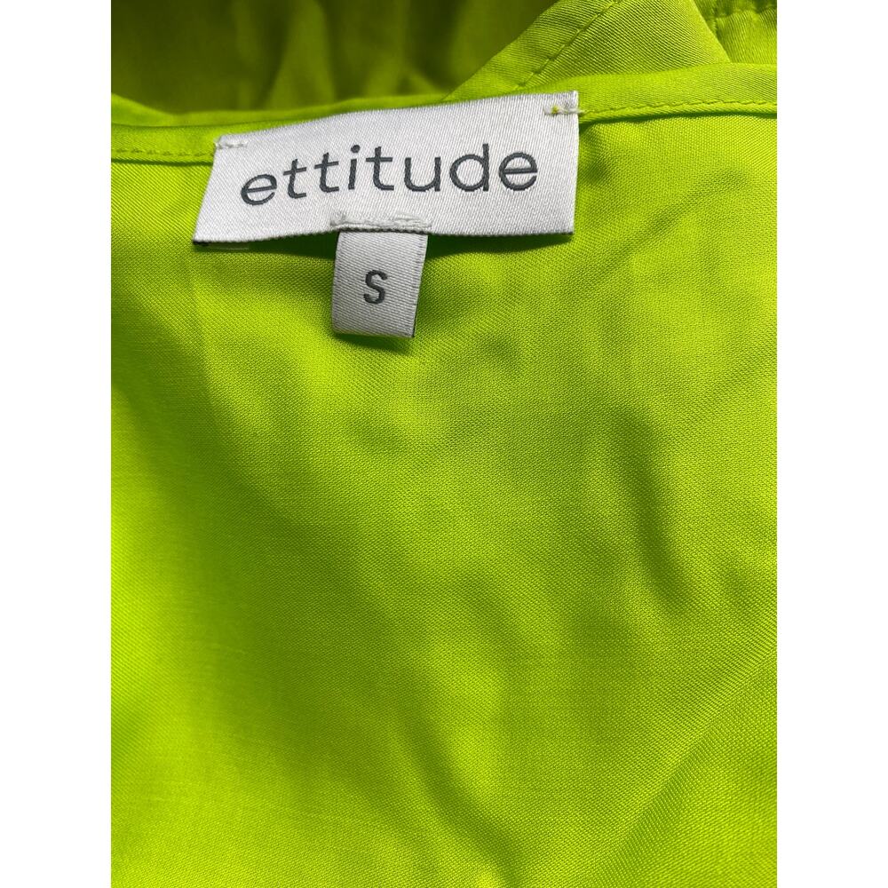 Brand New Ettitude Womens Size Small Neon Green Sleeveless Tank Top Shirt Bamboo - Picture 6 of 7